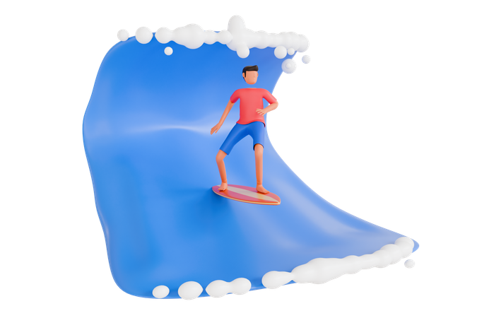Surfing  3D Icon