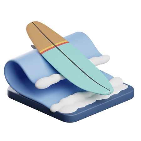 Surfing 3D Icon