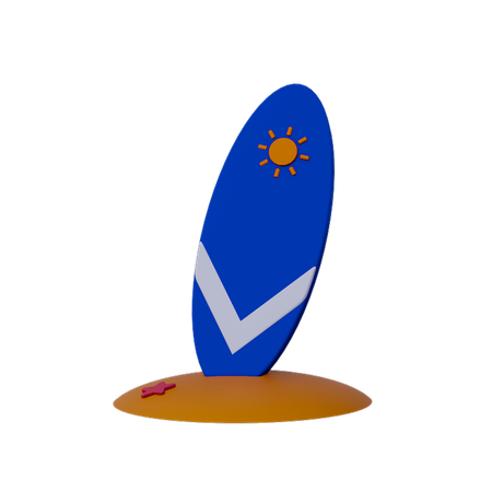 Surfing Board  3D Icon