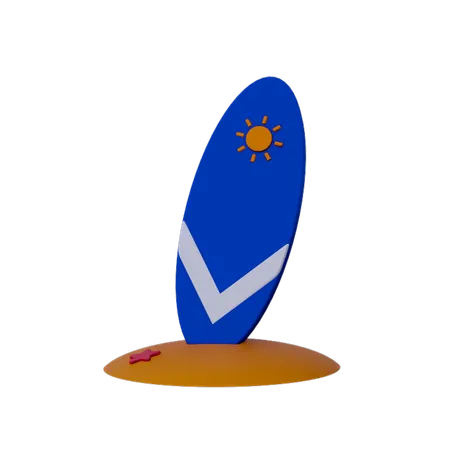 Surfing Board  3D Icon