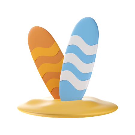 Surfing Board  3D Icon