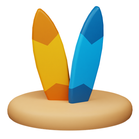 Surfing Board  3D Icon