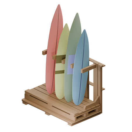 Surfing Board  3D Icon