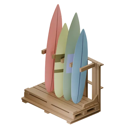 Surfing Board  3D Icon