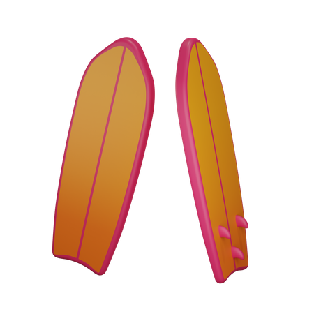 Surfing Board  3D Illustration