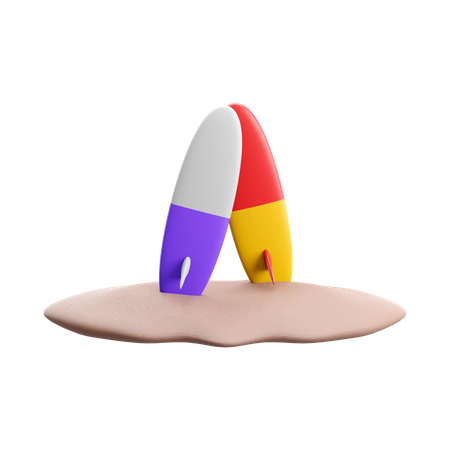 Surfing Board 3D Icon