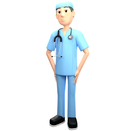 Surgeon 3D Illustration