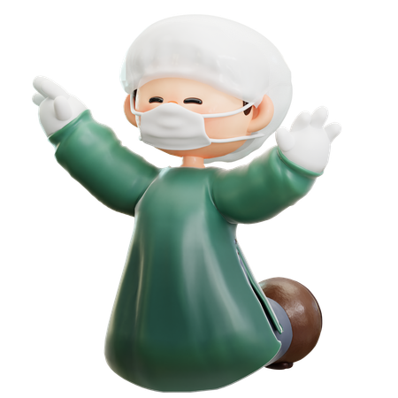 Surgeon Had Successful Surgery  3D Icon