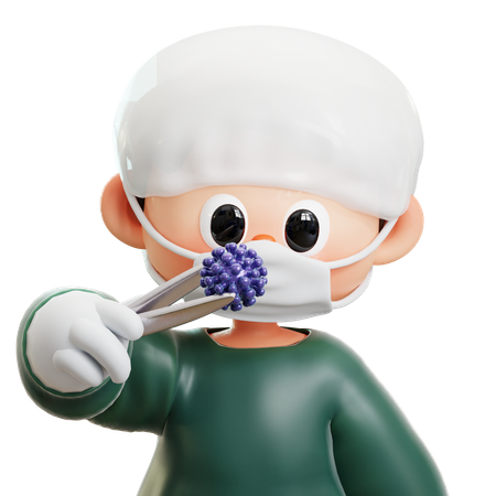 Surgeon Is Doing Operation  3D Icon