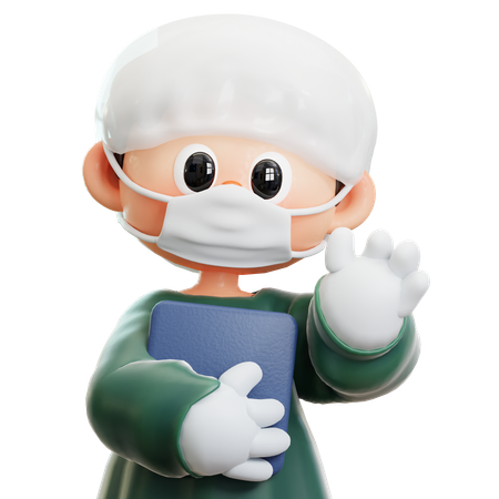 Surgeon Is Holding Patients Report  3D Icon