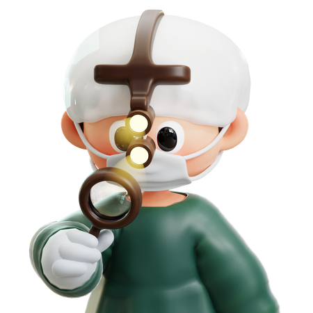 Surgeon Is Searching Infection In Patients Body  3D Icon