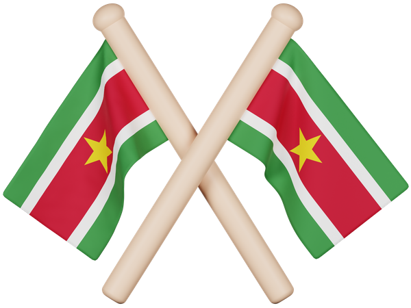 Suriname Flag  3D Icon