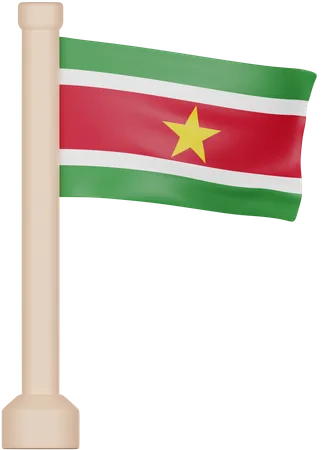 Suriname Flag  3D Icon