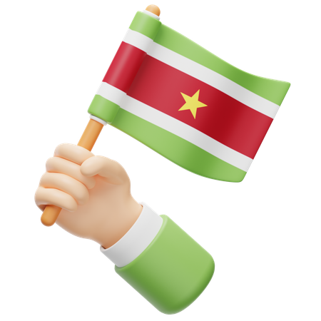 Suriname Flag  3D Icon