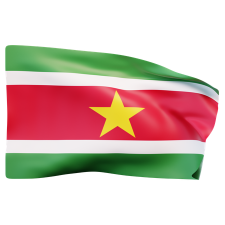 Suriname flagge  3D Icon