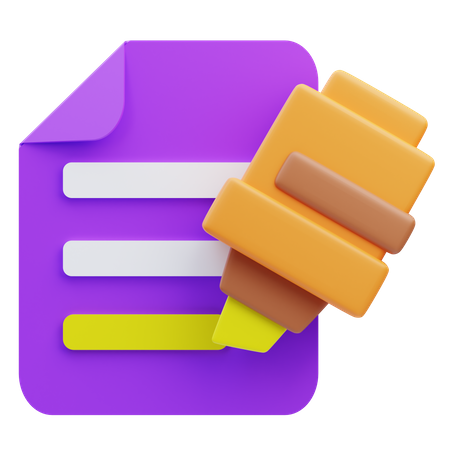 Surligneur  3D Icon