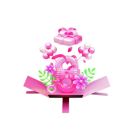 Surpresa do dia da mulher  3D Icon