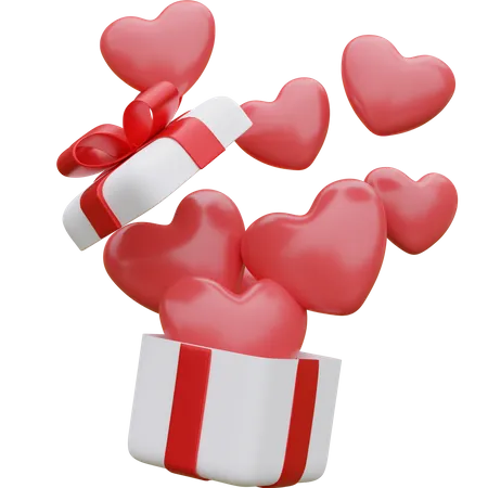 Heart Gift 3 D Illustration 3D Icon