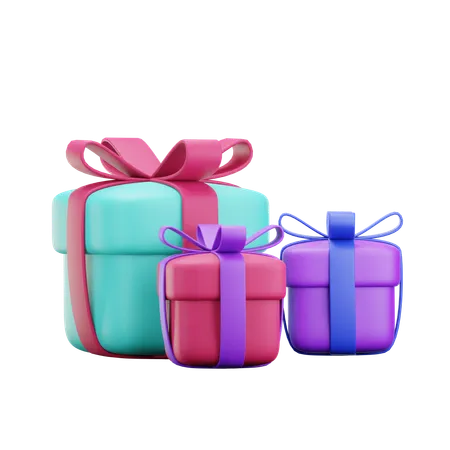 3 D 3 Gift Box Icon Isolated On Transparent Background 3 D Illustration 3D Icon