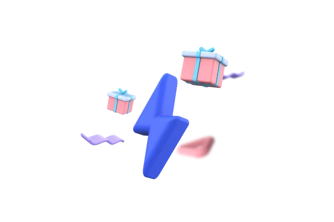Surprise gift 3D Illustration