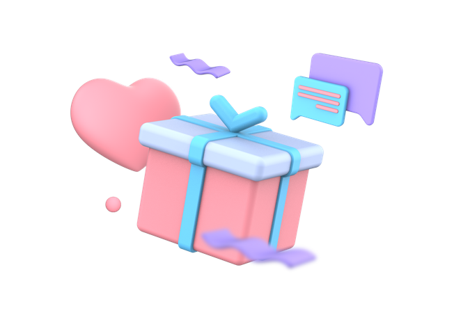 Surprise Gift  3D Illustration