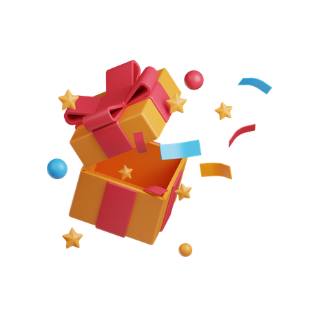 Surprise Gift Box  3D Icon