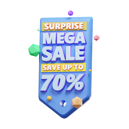 Surprise Mega Sale  3D Icon