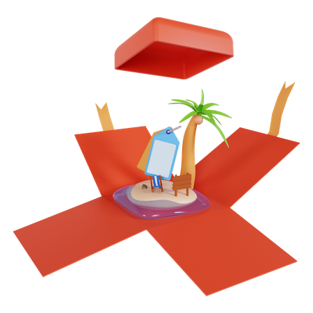 Surprise Trip  3D Illustration