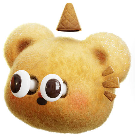 Surprised Bear  3D Icon