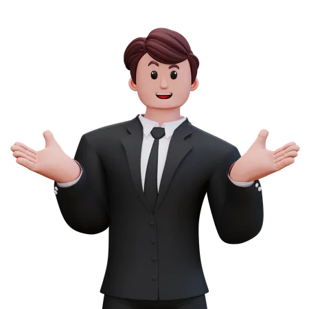 Surprised Businessman  3D Illustration