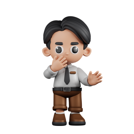 Surprised Businessman  3D Illustration