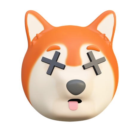 Surprised dog  3D Icon