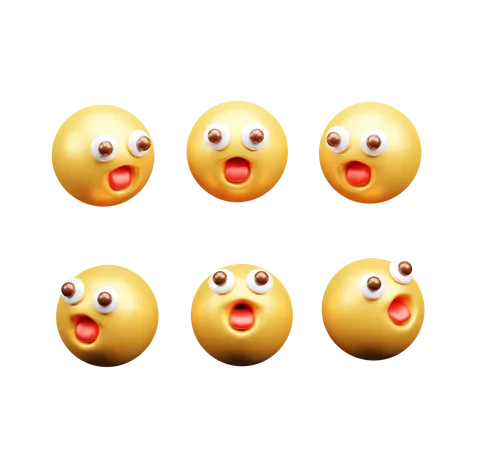 Surprised emoji  3D Icon