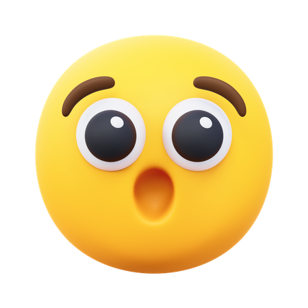 놀란 이모티콘  3D Icon