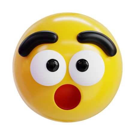 Surprised Emoji  3D Icon