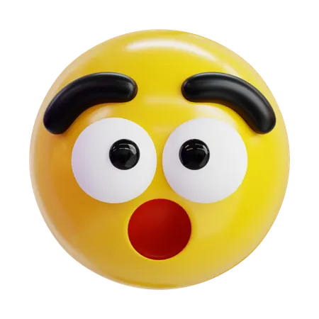 Surprised Emoji  3D Icon