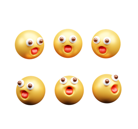 Surprised emoji  3D Icon