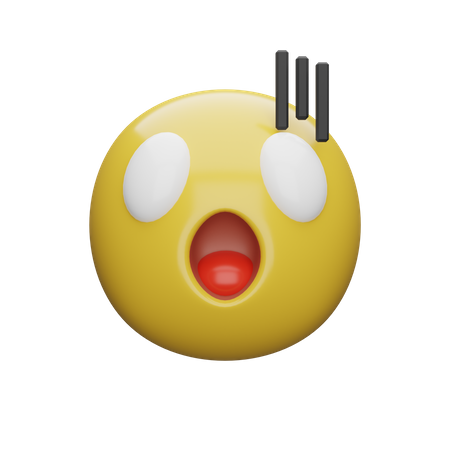 Surprised Emoji 3D Illustration