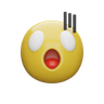 surprised emoji 3d logo