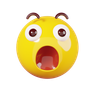 surprised emoji 3d illustration