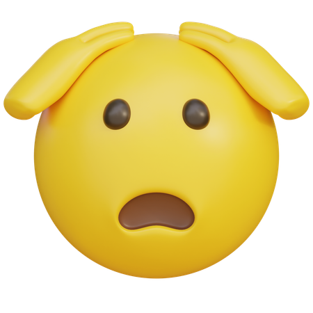 Surprised Emoji With Hand On Face  3D Icon