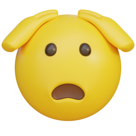 Surprised Emoji With Hand On Face  3D Icon