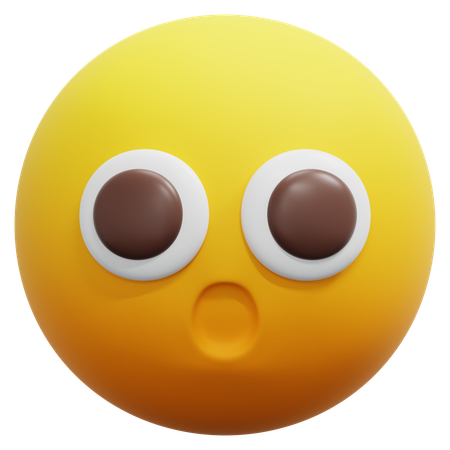 Surprised Face Emoji  3D Icon
