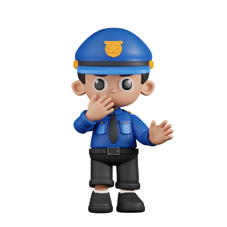 Surprised Policeman  3D Icon