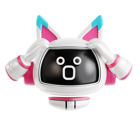 Surprised Robot  3D Icon