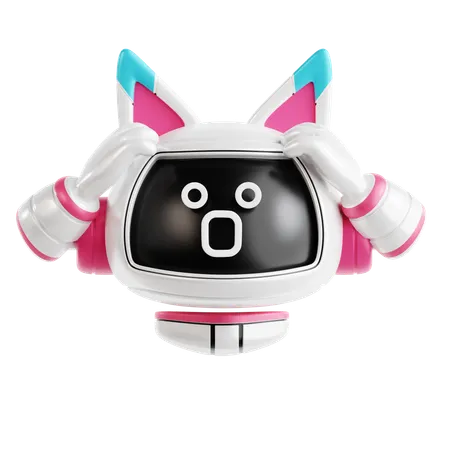 Surprised Robot  3D Icon