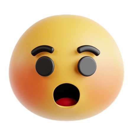 Surprised Shocked Emoji  3D Icon