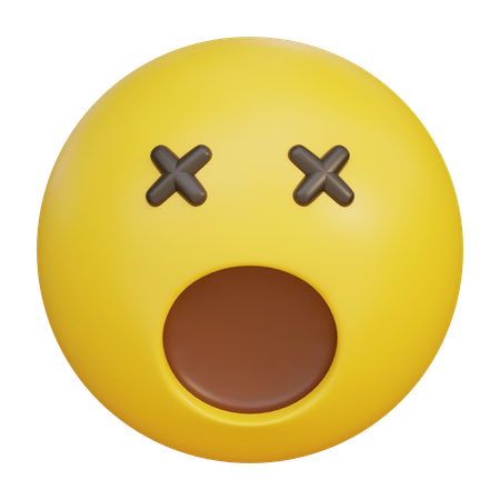 Surprised Shocked Expression Wide Open Mouth Emoji  3D Icon