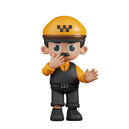 Surprised Taxi Driver  3D Icon