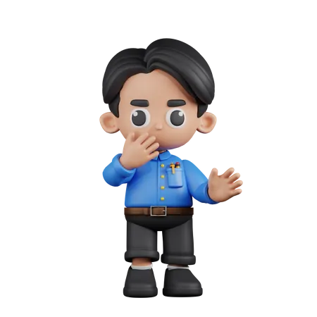 Surprised Teacher  3D Illustration